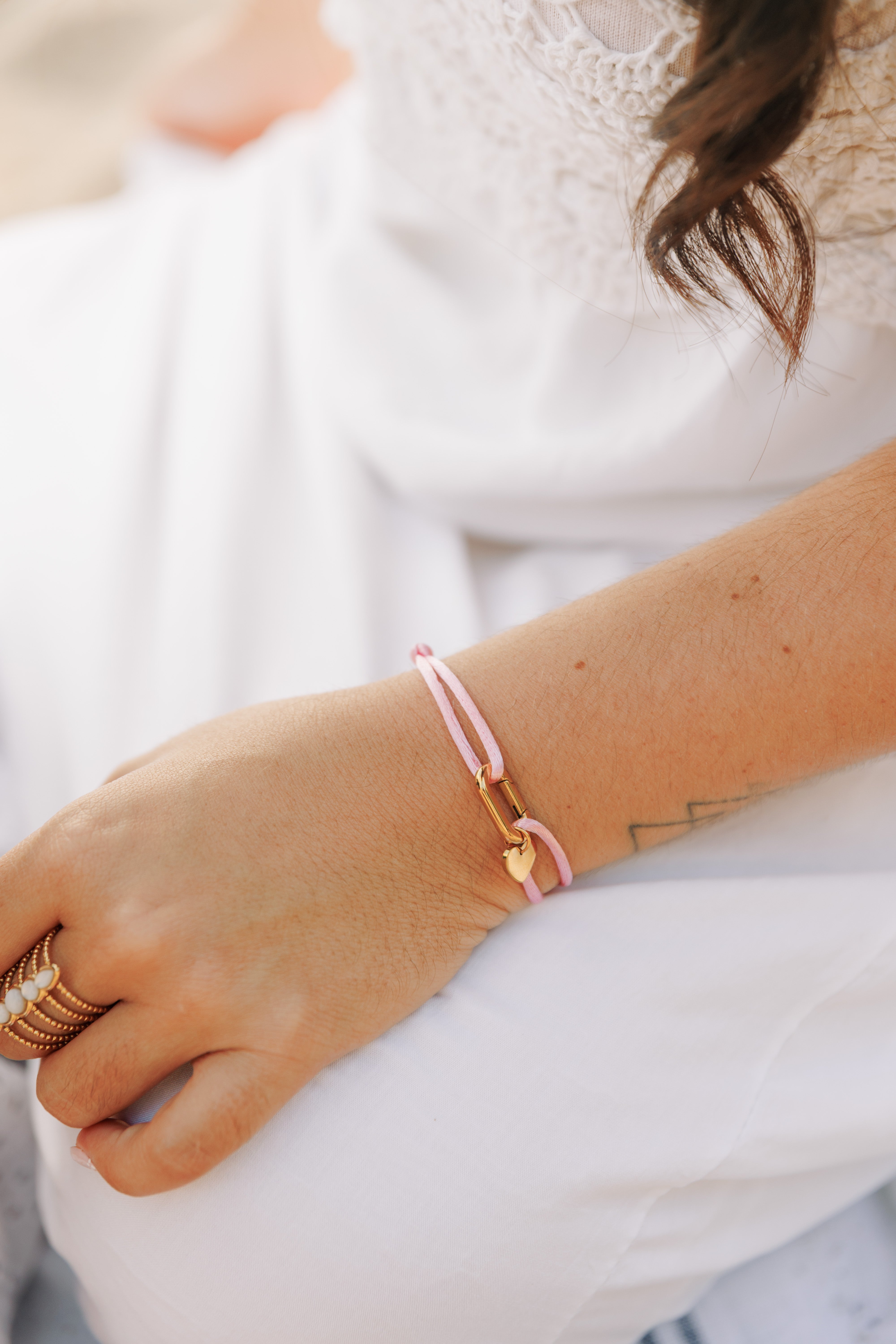 Bracelet Liens Précieux Rose