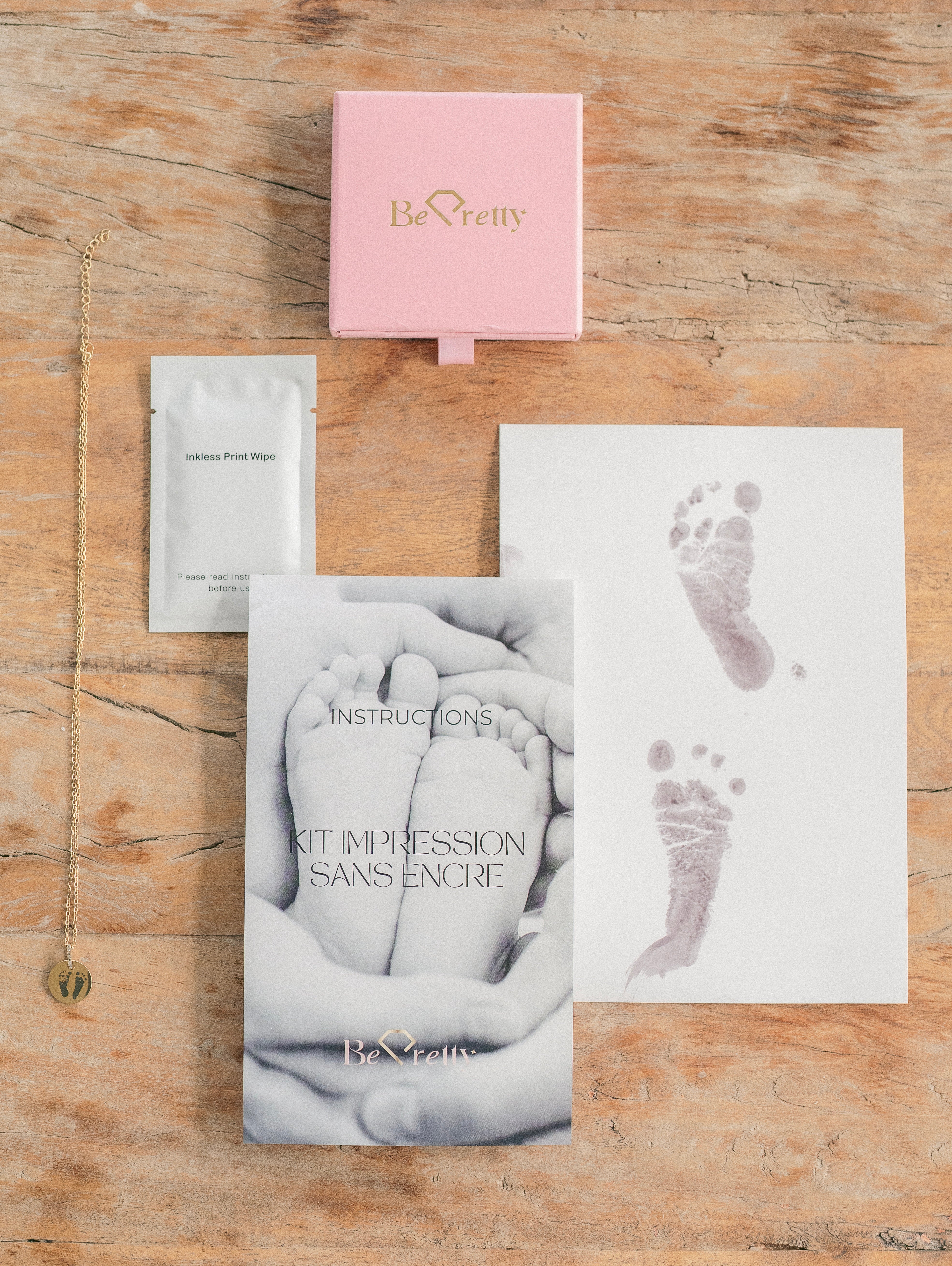 Kit Empreinte Bébé + Bijou Gravé – Souvenir Unique et Éternel