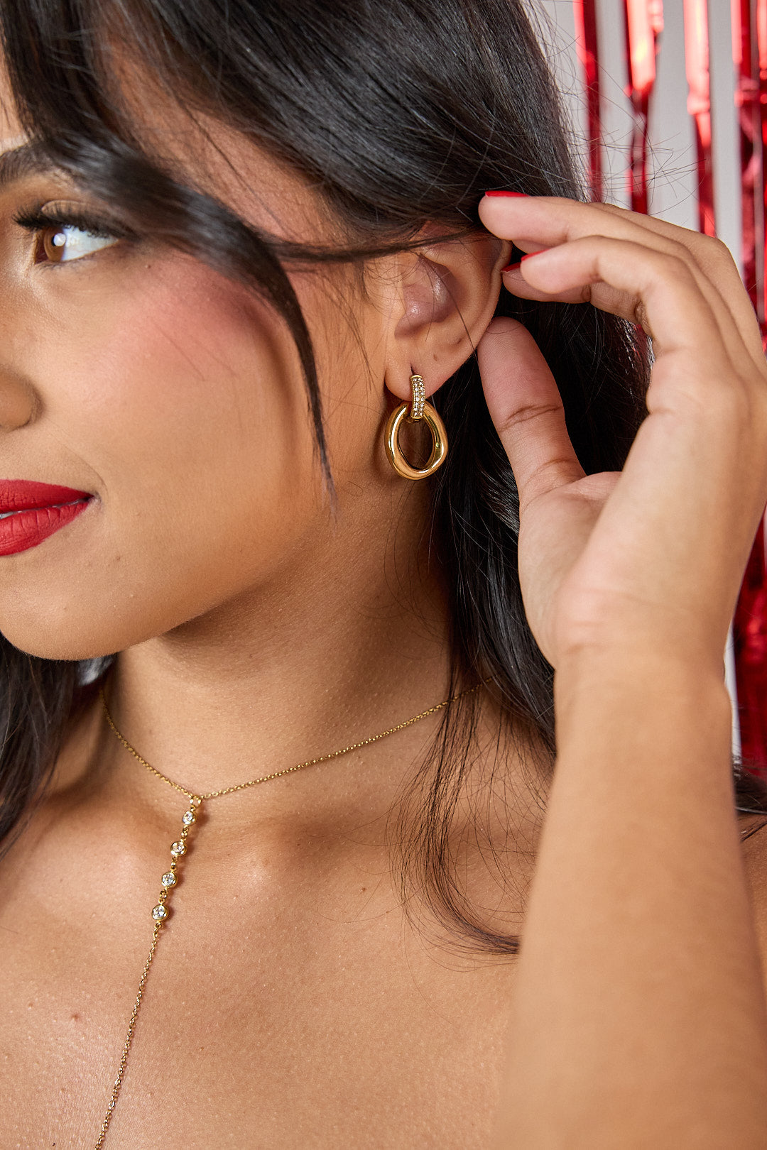 Boucle d’oreille scintillante